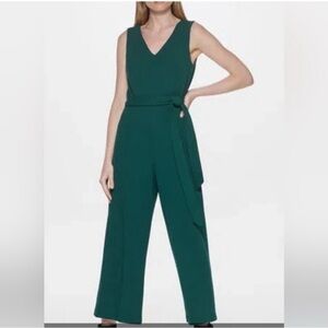 Calvin Klein Elegant Green Sleeveless Jumpsuit Size 8